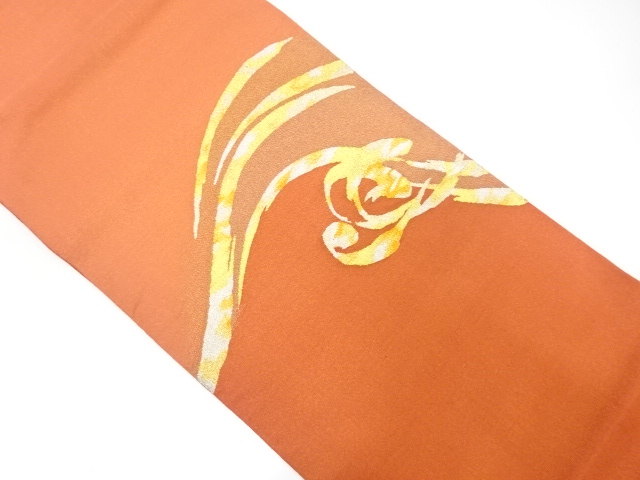 綴れ流水模様織出し袋帯